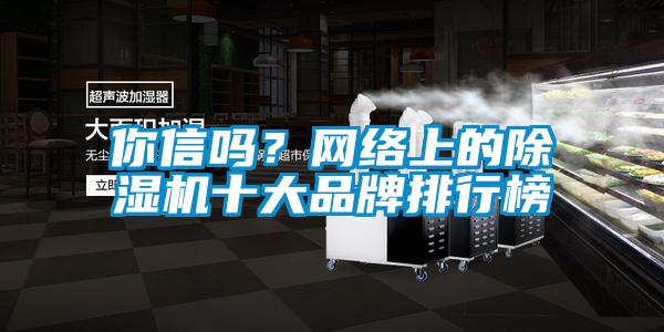 你信嗎？網(wǎng)絡(luò )上的除濕機十大品牌排行榜