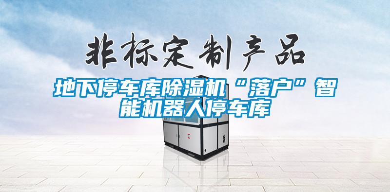 地下停車(chē)庫除濕機“落戶(hù)”智能機器人停車(chē)庫