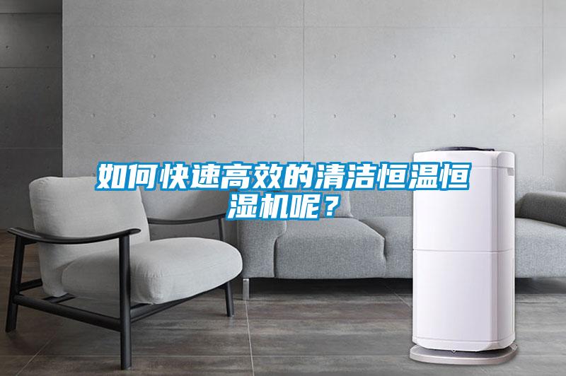 如何快速高效的清潔恒溫恒濕機呢？