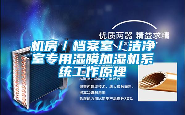 機房／檔案室／潔凈室專(zhuān)用濕膜加濕機系統工作原理