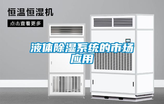 液體除濕系統的市場(chǎng)應用