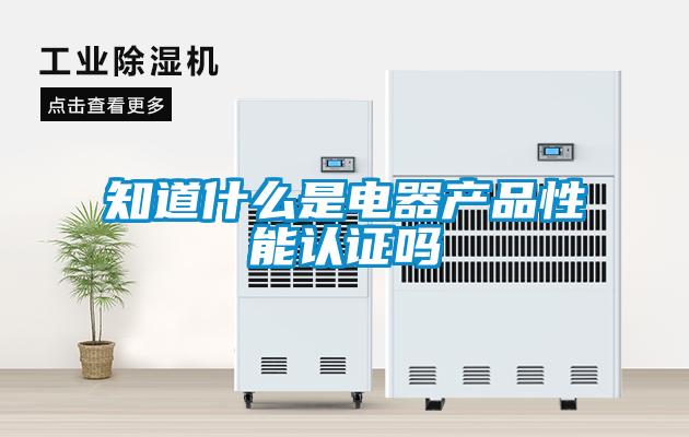 知道什么是電器產(chǎn)品性能認證嗎
