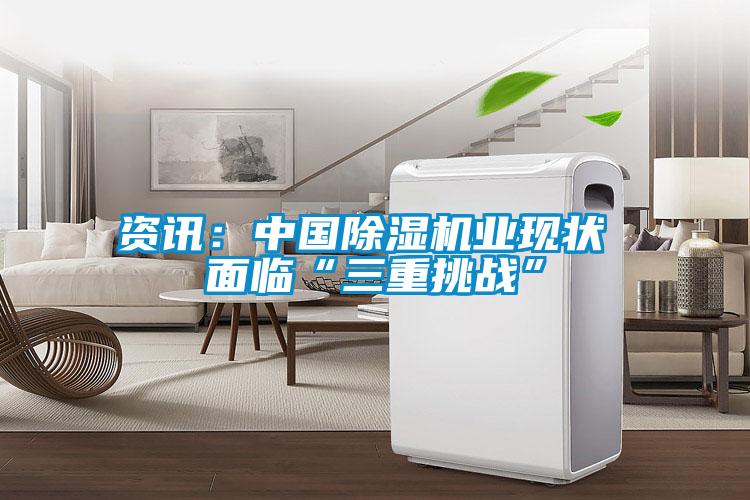 資訊：中國除濕機業(yè)現狀 面臨“三重挑戰”