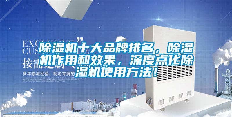 除濕機十大品牌排名，除濕機作用和效果，深度點(diǎn)化除濕機使用方法！