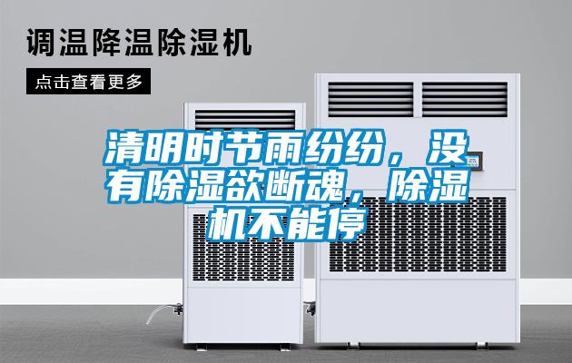 清明時(shí)節雨紛紛，沒(méi)有除濕欲斷魂，除濕機不能停