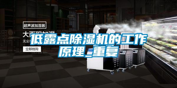 低露點(diǎn)除濕機的工作原理_重復