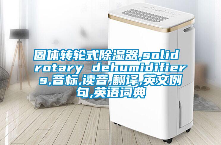 固體轉輪式除濕器,solid rotary dehumidifiers,音標,讀音,翻譯,英文例句,英語(yǔ)詞典