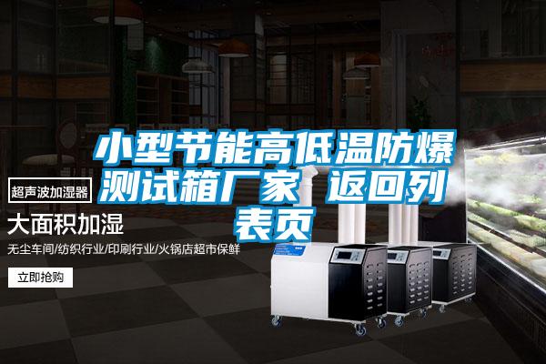 小型節能高低溫防爆測試箱廠(chǎng)家 返回列表頁(yè)