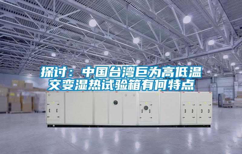探討：中國臺灣巨為高低溫交變濕熱試驗箱有何特點(diǎn)