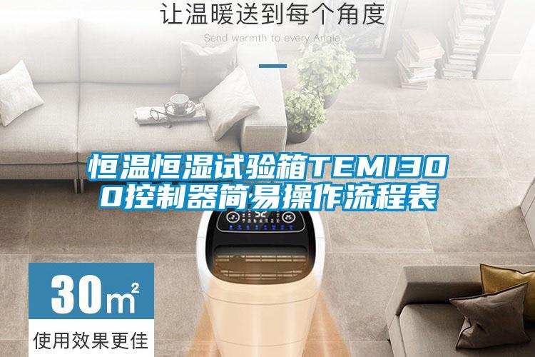 恒溫恒濕試驗箱TEMI300控制器簡(jiǎn)易操作流程表