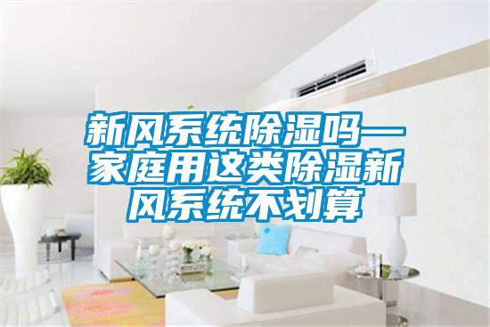 新風(fēng)系統除濕嗎—家庭用這類(lèi)除濕新風(fēng)系統不劃算