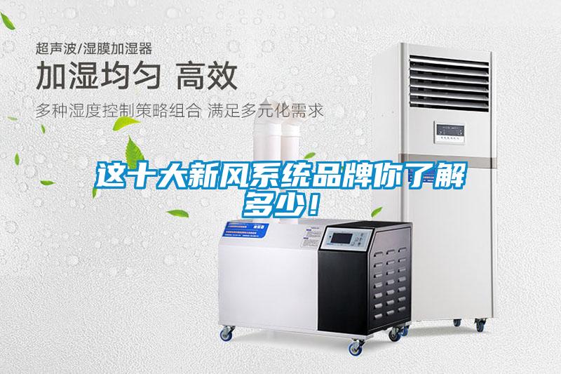 這十大新風(fēng)系統品牌你了解多少！