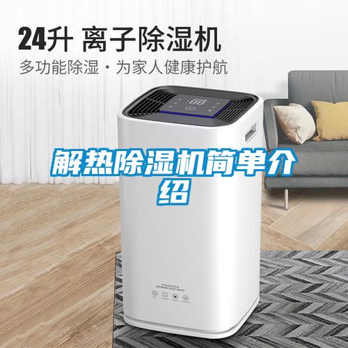 解熱除濕機簡(jiǎn)單介紹