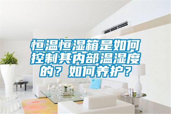 恒溫恒濕箱是如何控制其內部溫濕度的？如何養護？