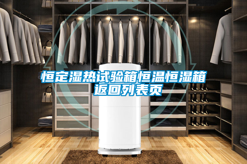 恒定濕熱試驗箱恒溫恒濕箱 返回列表頁(yè)