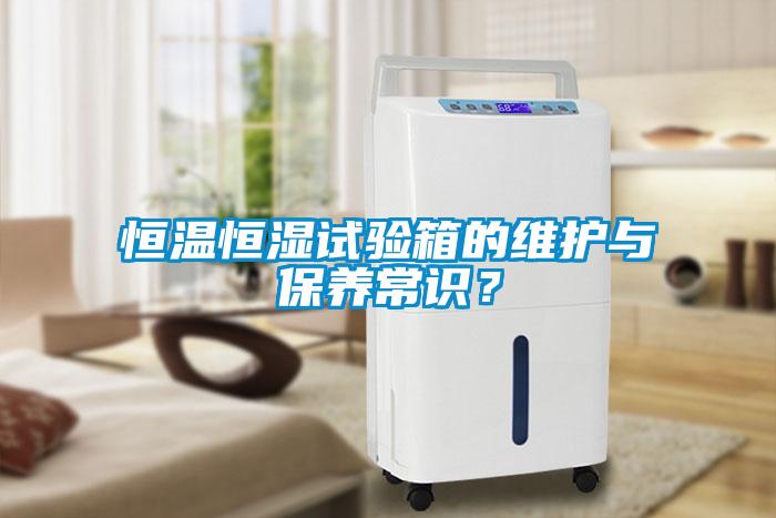 恒溫恒濕試驗箱的維護與保養常識？