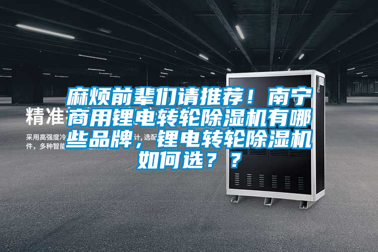 麻煩前輩們請推薦！南寧商用鋰電轉輪除濕機有哪些品牌，鋰電轉輪除濕機如何選？？
