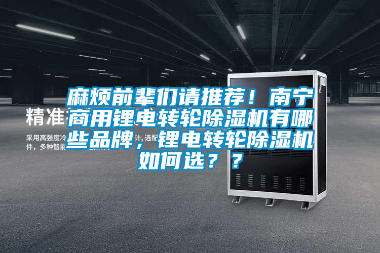 麻煩前輩們請推薦！南寧商用鋰電轉輪除濕機有哪些品牌，鋰電轉輪除濕機如何選？？