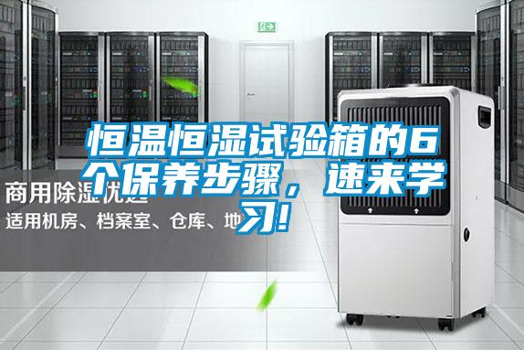恒溫恒濕試驗箱的6個(gè)保養步驟，速來(lái)學(xué)習!
