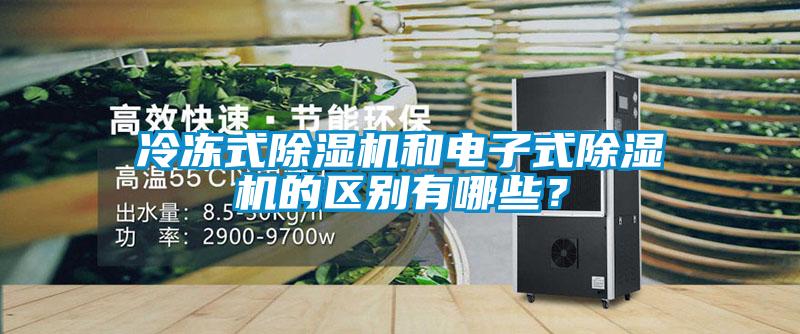 冷凍式除濕機和電子式除濕機的區別有哪些？