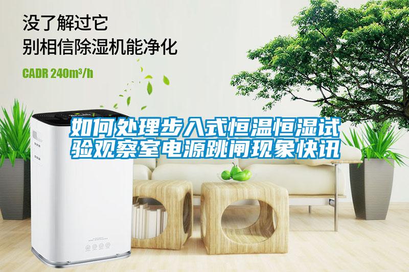如何處理步入式恒溫恒濕試驗觀(guān)察室電源跳閘現象快訊