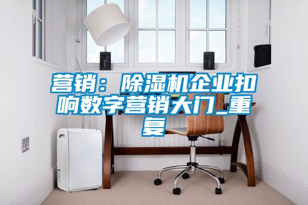 營(yíng)銷(xiāo)：除濕機企業(yè)扣響數字營(yíng)銷(xiāo)大門(mén)_重復