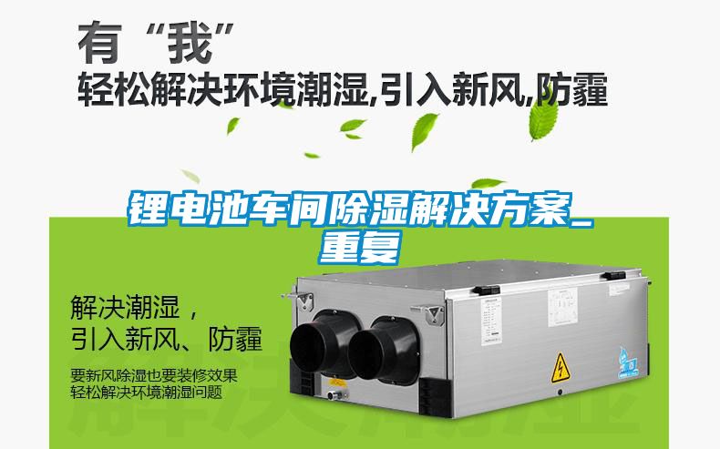 鋰電池車(chē)間除濕解決方案_重復