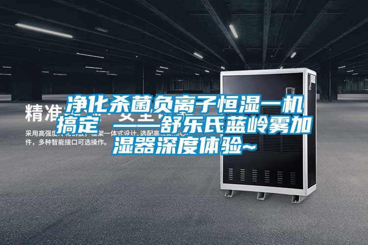 凈化殺菌負離子恒濕一機搞定 ——舒樂(lè )氏藍嶺霧加濕器深度體驗~