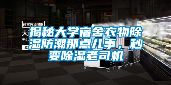 揭秘大學(xué)宿舍衣物除濕防潮那點(diǎn)兒事，秒變除濕老司機
