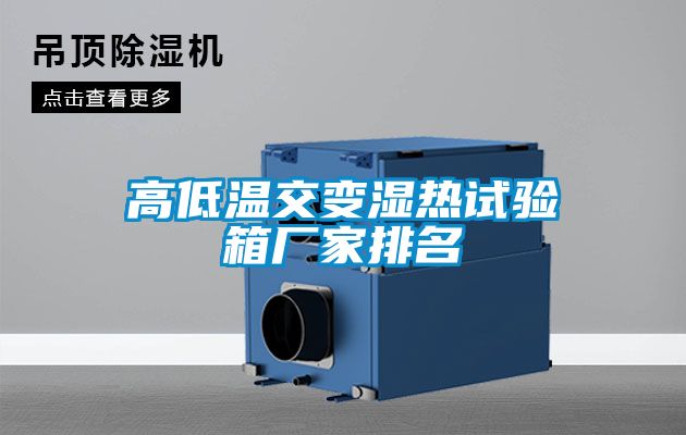 高低溫交變濕熱試驗箱廠(chǎng)家排名